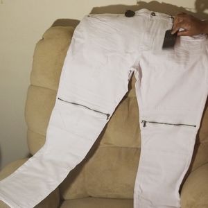 All white jeans